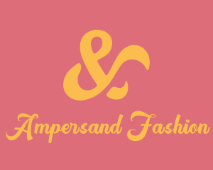 Yellow Swirly Ampersand  logo design