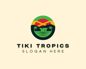 Jamaica Tropical Caribbean logo design