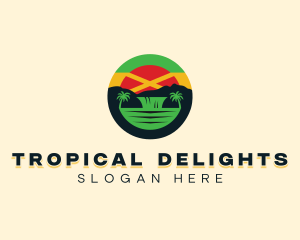 Jamaica Tropical Caribbean logo design