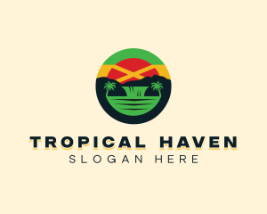 Jamaica Tropical Caribbean logo design