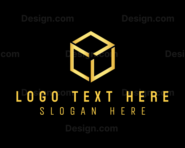 Elegant Hexagon Cube Logo