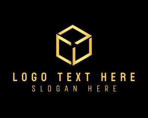 Elegant Hexagon Cube logo