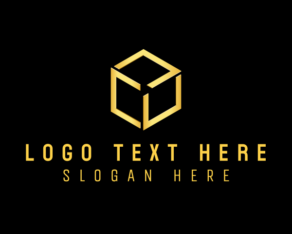 Elegant Hexagon Cube logo