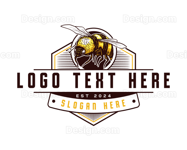 Organic Honey Bee Logo