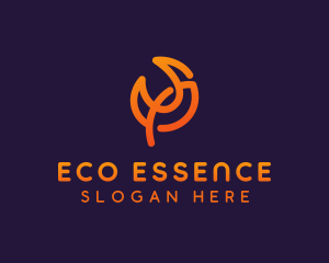 Natural Eco Flower logo design