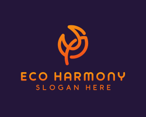 Natural Eco Flower logo design