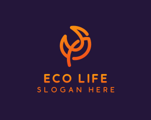 Natural Eco Flower logo design