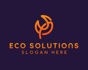 Natural Eco Flower logo design