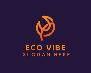 Natural Eco Flower logo design