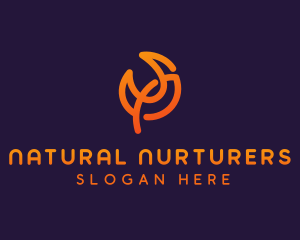 Natural Eco Flower logo design