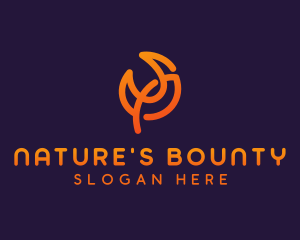 Natural Eco Flower logo design