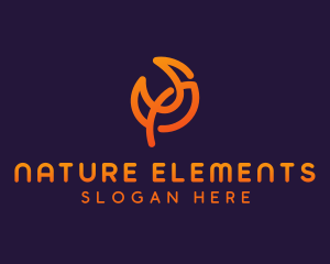 Natural Eco Flower logo design