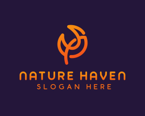 Natural Eco Flower logo design