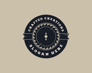 Circular Saw Woodwork logo design