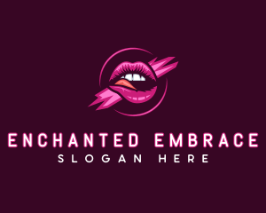 Erotic Lips Seductive logo design