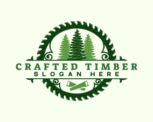 Woodwork Tree Sawmill logo design