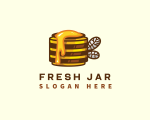 Honey Jar Bumblebee logo design