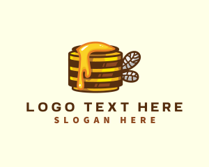 Syrup - Honey Jar Bumblebee logo design