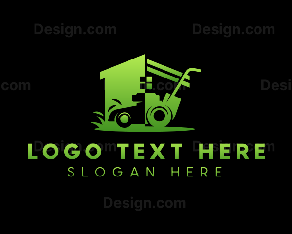 Lawn Grass Cutter Logo