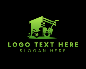 Lawn Grass Cutter Logo