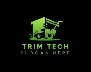 Lawn Grass Cutter logo design