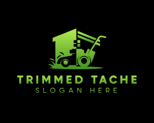 Lawn Grass Cutter logo design