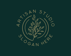 Organic Herb Leaf Plant logo design