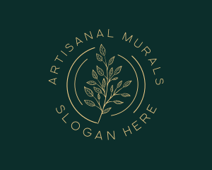 Organic Herb Leaf Plant logo design