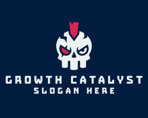 Robot Mohawk Skull Logo