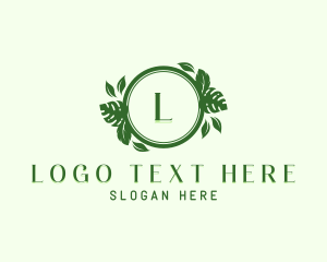 Garden Leaf Wreath logo