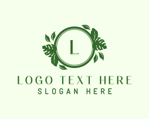 Garden Leaf Wreath logo