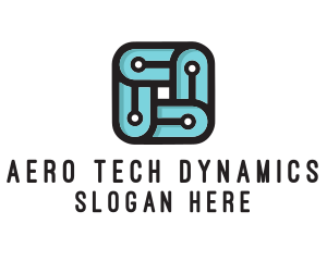 Square Circuit Tech logo design