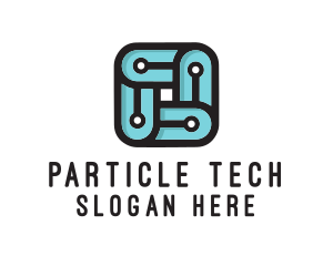 Square Circuit Tech logo design