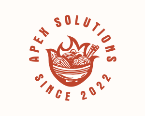 Flame Noodle Restaurant logo design