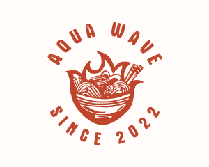 Flame Noodle Restaurant logo design