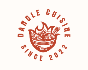 Flame Noodle Restaurant logo design