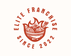 Flame Noodle Restaurant logo design