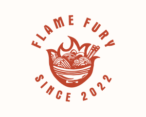 Flame Noodle Restaurant logo design