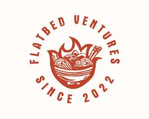 Flame Noodle Restaurant logo design