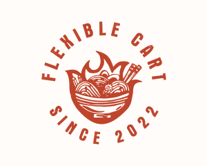 Flame Noodle Restaurant logo design