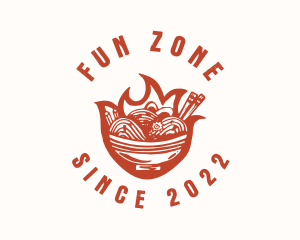 Flame Noodle Restaurant logo design