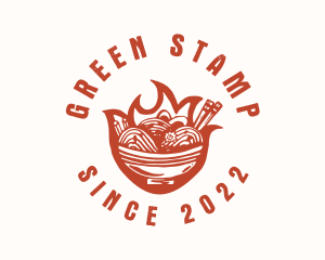 Flame Noodle Restaurant logo design