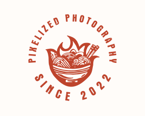 Flame Noodle Restaurant logo design