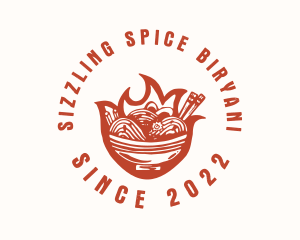 Flame Noodle Restaurant logo design