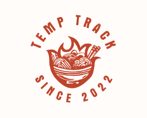 Flame Noodle Restaurant logo design