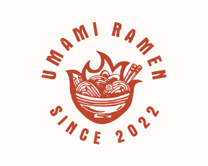 Flame Noodle Restaurant logo design