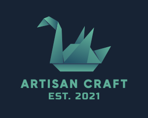 Goose Origami Craft logo design