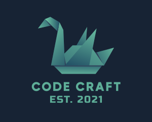 Goose Origami Craft logo design