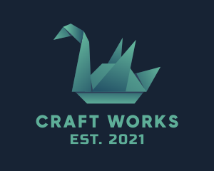 Goose Origami Craft logo design