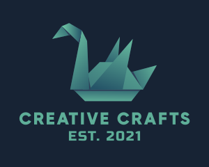 Goose Origami Craft logo design